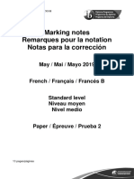 French B Paper 2 SL Markscheme French