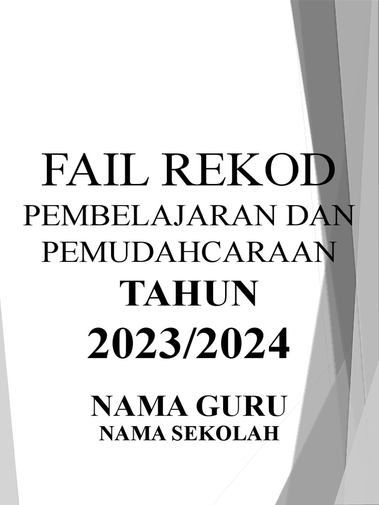 Fail Rekod: Pembelajaran Dan Pemudahcaraan | PDF