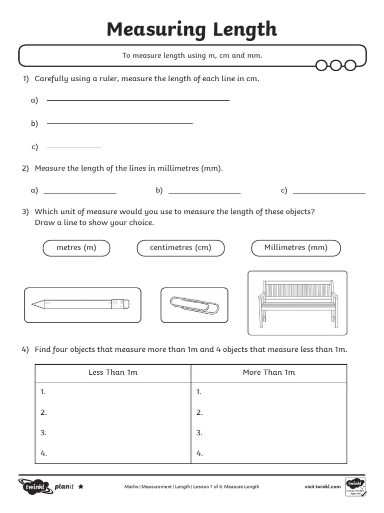 T M 1642412047 Measuring Length Year 3 Differentiated Maths Activity