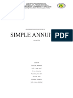 Simple Annuities: Mathematics of Investment
