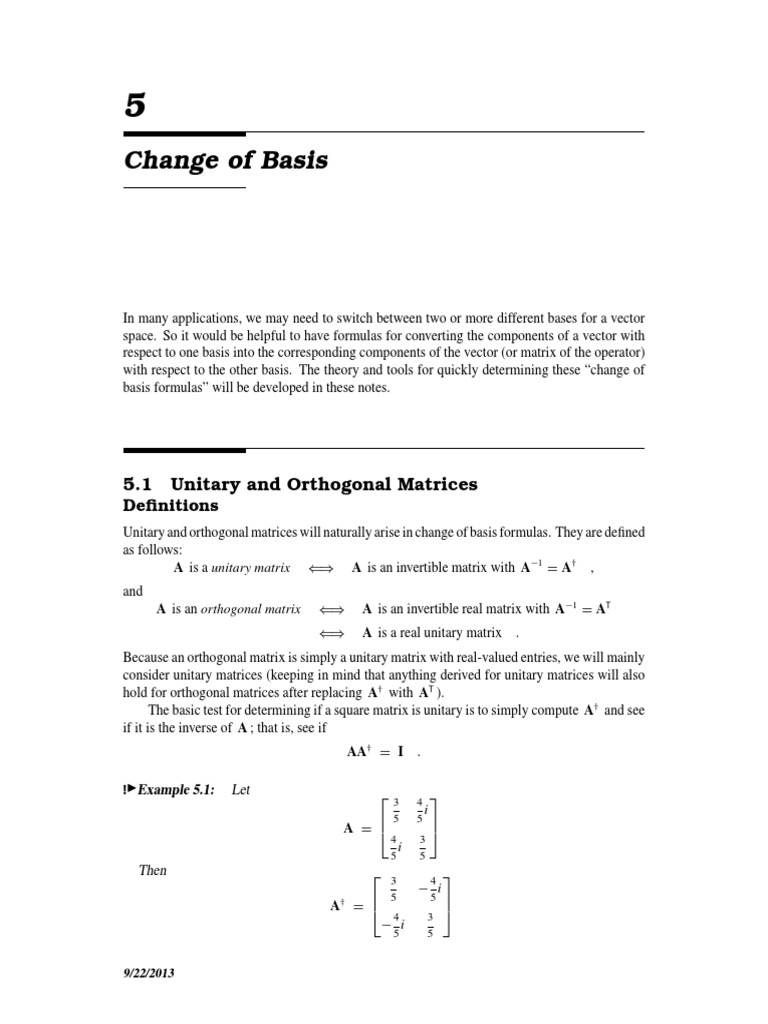 Change Bases Uw Answer Scheme PDF Matrix (Mathematics) Basis