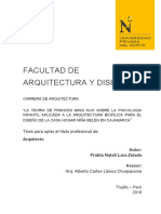 Facultad de Arquitectura Y Diseño: " Tesis para Optar El Título Profesional de