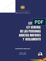 Ley GENERAL DE LAS PERSONAS ADULTAS MAYORES Y SU REGLAMENTO BOLIVIA