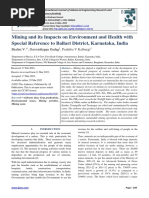 Mining and its Impacts on Environment and Health with Special Reference to Ballari District, Karnataka, India