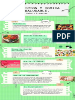 Infografía de Proceso Recortes de Papel Notas Verde