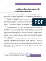 El Científico Social Entre La Actitud Natural y La Actitud Fenomenológica