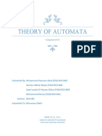 Theory of Automata Assignment #1 FA Represented