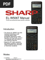 EL-W506T Manual: The All New Advanced Sharp Scientific Calculator