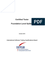 ISTQB - Foundation Level Syllabus (2010)