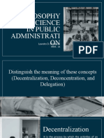 DIMATULAC Report On Decentralization Deconcentration and Delegation EDUD503
