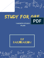 GRE Study Plan BaignBaigum