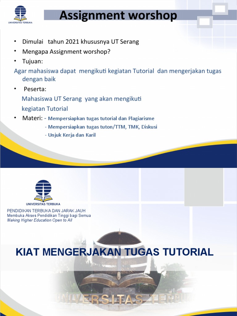 Pelatihan Tugas Tutorial UT Serang | PDF | Karier & Perkembangan | Seni