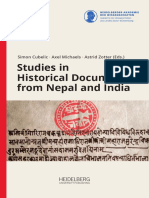 Studies in Historical Documents From Nepal and India: Simon Cubelic Axel Michaels Astrid Zotter (Eds.)