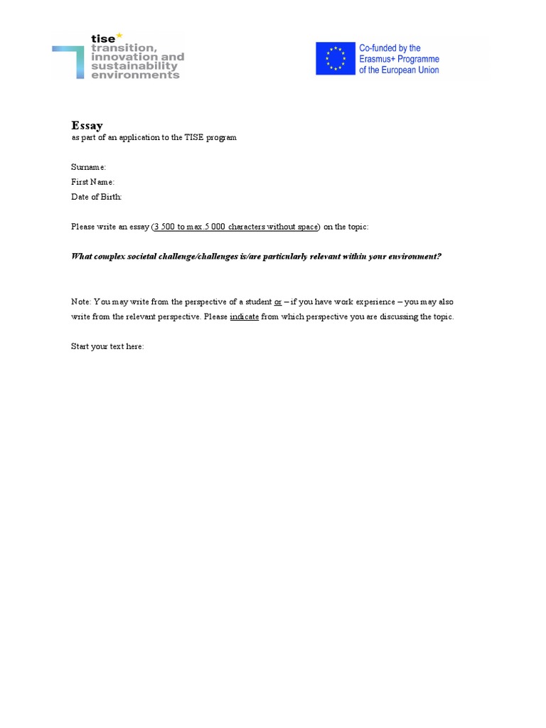 TISE Template Essay | PDF | Social Science