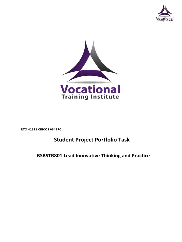 BSBSTR801 Project Portfolio | PDF | Innovation | Risk