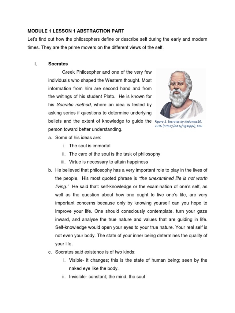 Module 1 Lesson 1 Abstraction Part UTS | PDF | Id | Soul