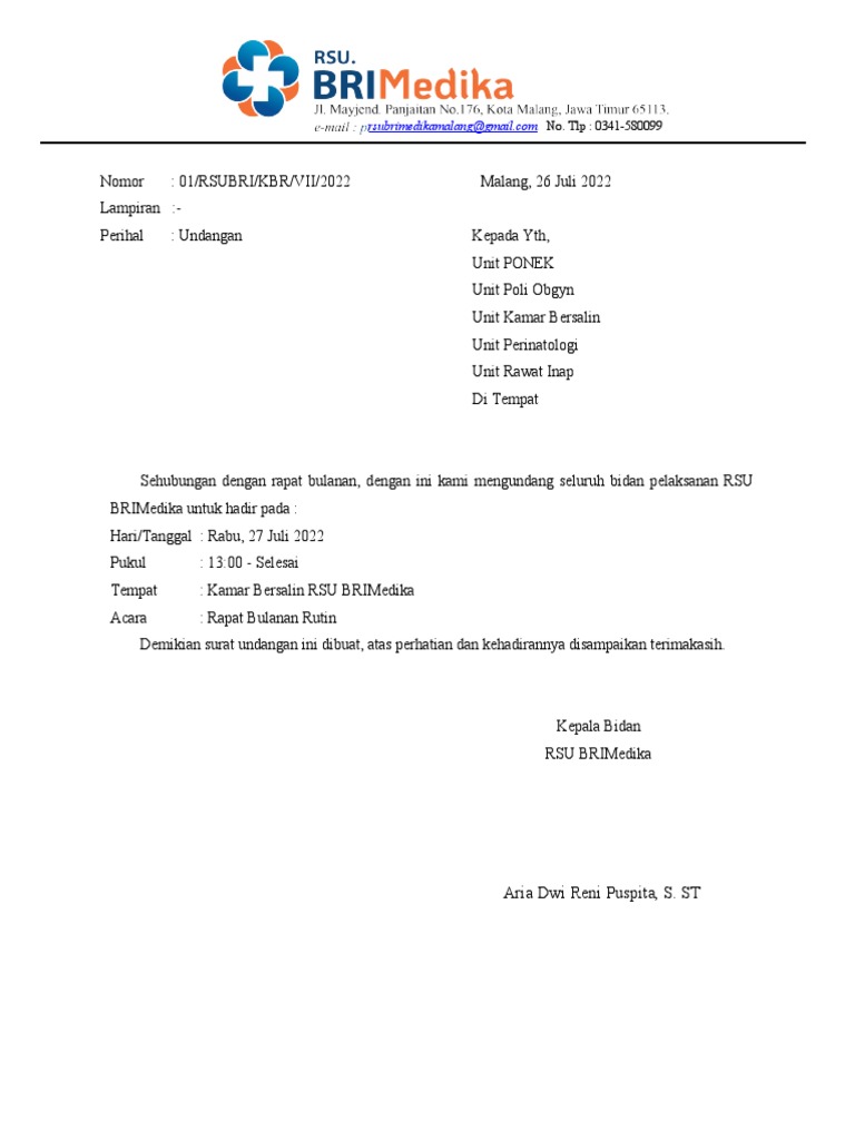 Undangan Rapat | PDF
