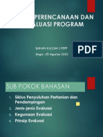 Siklus Perencanaan Dan Evaluasi Program: Bahan Kuliah 1 Pepp Bogor, 25 Agustus 2022