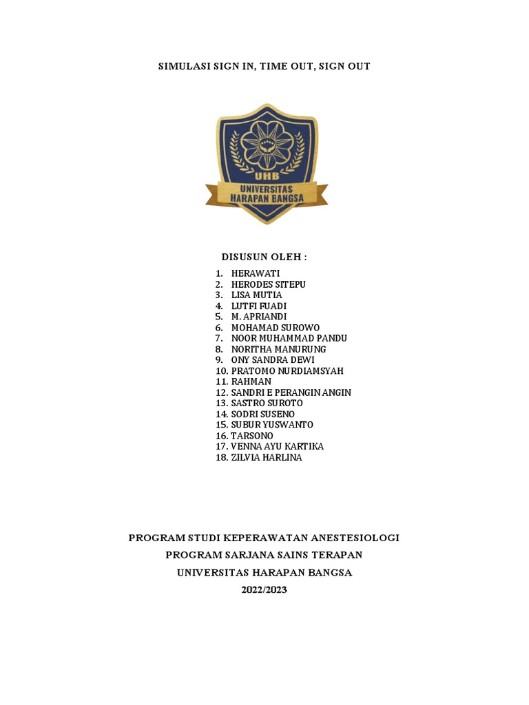 Simulasi Sign In, Time Out, Sign Out | PDF