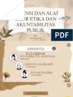 Dimensi Dan Alat Ukur Etika Dan Akuntabilitas Publik: Oleh: Kelompok 13