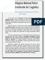 PNP LDIMS centralized logistics data system