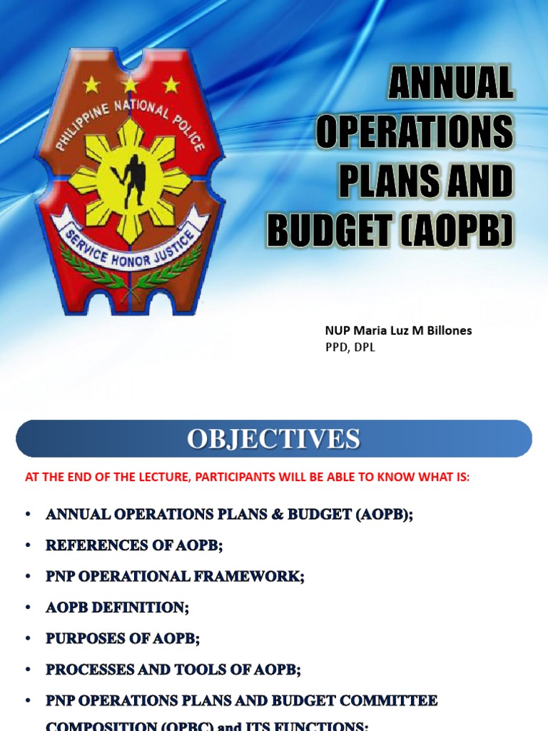 PNP Annual Operations Plans Overview | PDF | Human Trafficking | Police