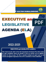 Sultan Dumalondong EXECUTIVE AND LEGISLATIVE AGENDA 2022 2025