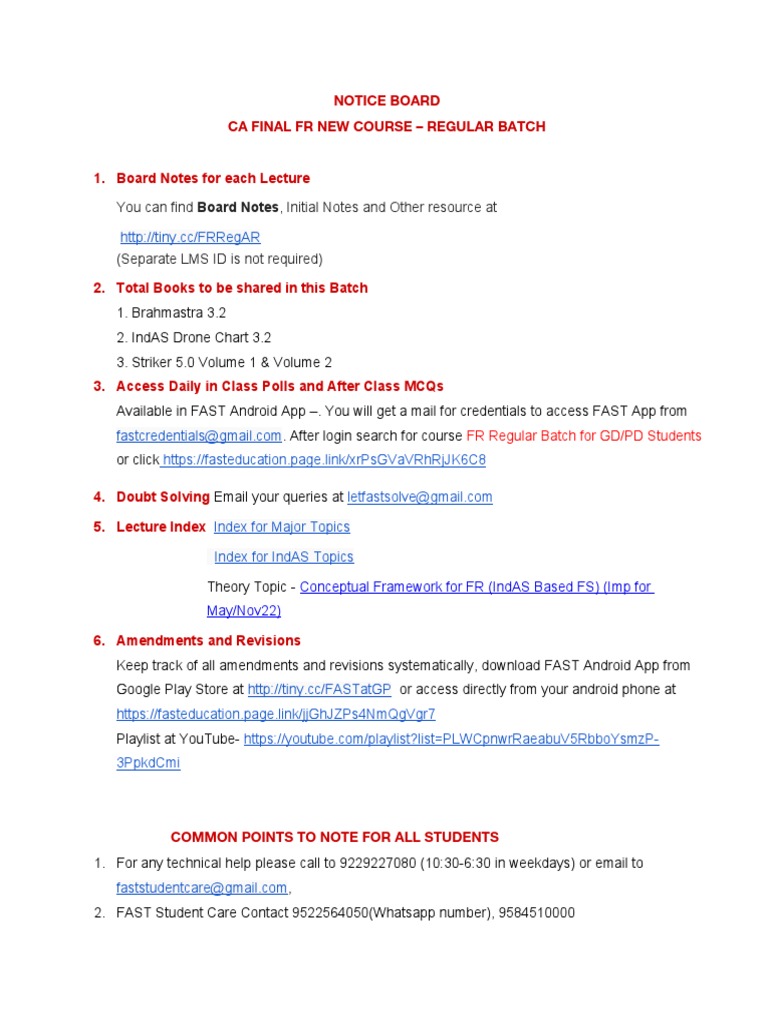 Notice Board FR Regular Batch | PDF | Business | Computers