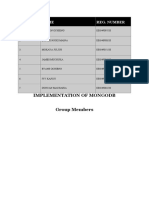 Name Reg. Number: Implementation of Mongodb Group Members