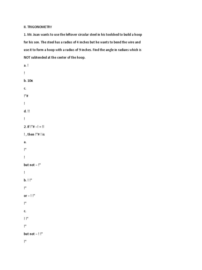 Trigo Notes | PDF