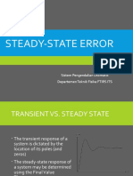 Steady-State Error: Sistem Pengendalian Otomatik Departemen Teknik Fisika FTIRS ITS