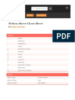 Python Sheet Cheat Sheet: Salisa Stamp