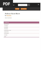 Python Cheat Sheet by Runnko - Download Free From Cheatography - Cheatography - Com - Cheat Sheets For Every Occasion
