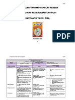 Kurikulum Standard Sekolah Rendah Rancangan Pengajaran Tahunan Matematik Tahun Tiga