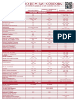 Horario de Misas - Córdoba: Del 2 de Octubre de 2022 Al 25 de Marzo de 2023