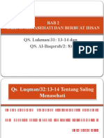 QS. Lukman/31: 13-14 Dan QS. Al-Baqarah/2: 8: Bab 2 Saling Menasehati Dan Berbuat Ihsan