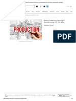 Basics Production Planning & Manufacturing SAP S - 4 Hana - SastraGeek Solutions
