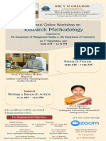 Research Methodology: National Online Workshop On