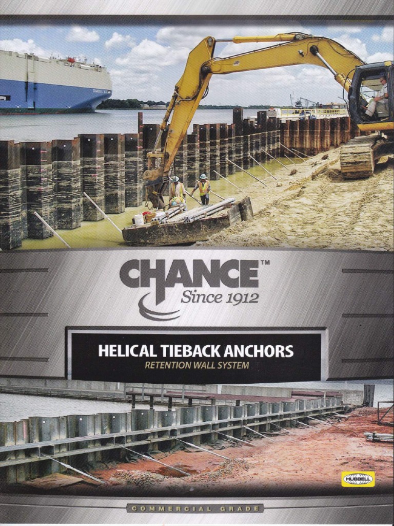 helical tieback anchors