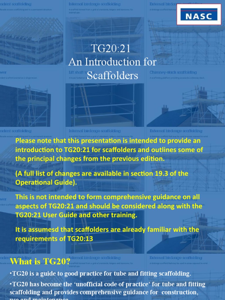TG20 21 An Introduction For Scaffolders | PDF | Scaffolding ...