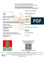 The Indonesian Health Workforce Council: Registration Certificate of Nutrition Workforce