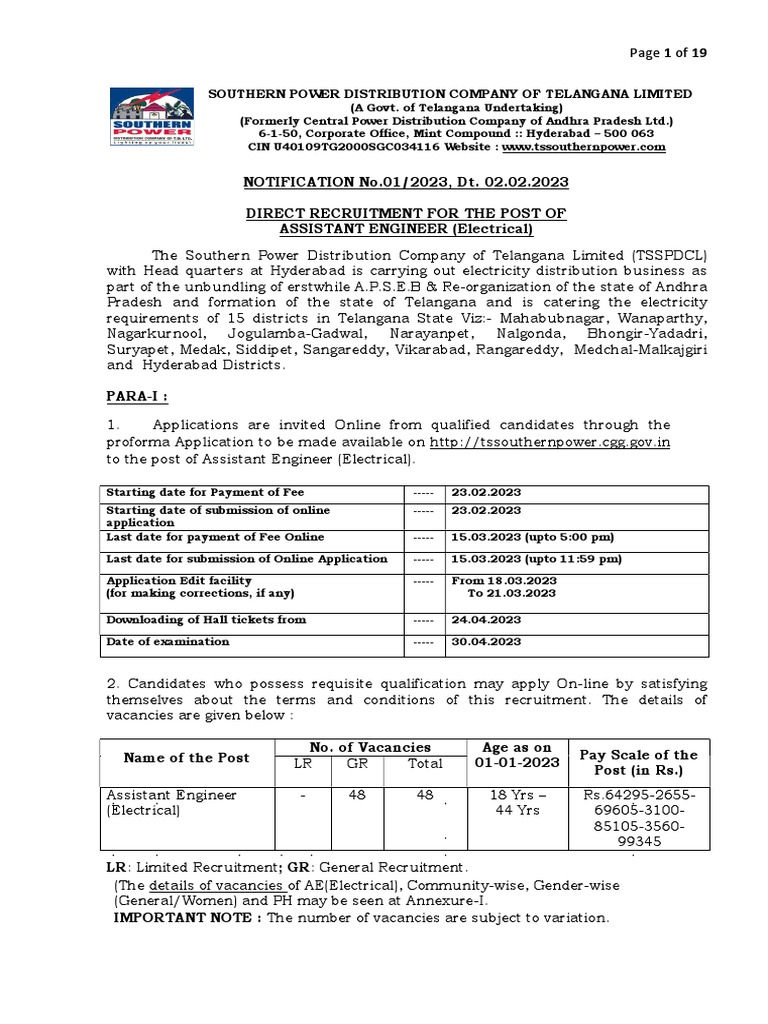TSSPDCL Ae1 | PDF | Electric Motor | Integral