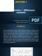 Productivity Efficiency Analysis: DR Sandeep K. Gupta (PHD, Mba, M.Tech) Assistant Professor, Sme, Snu