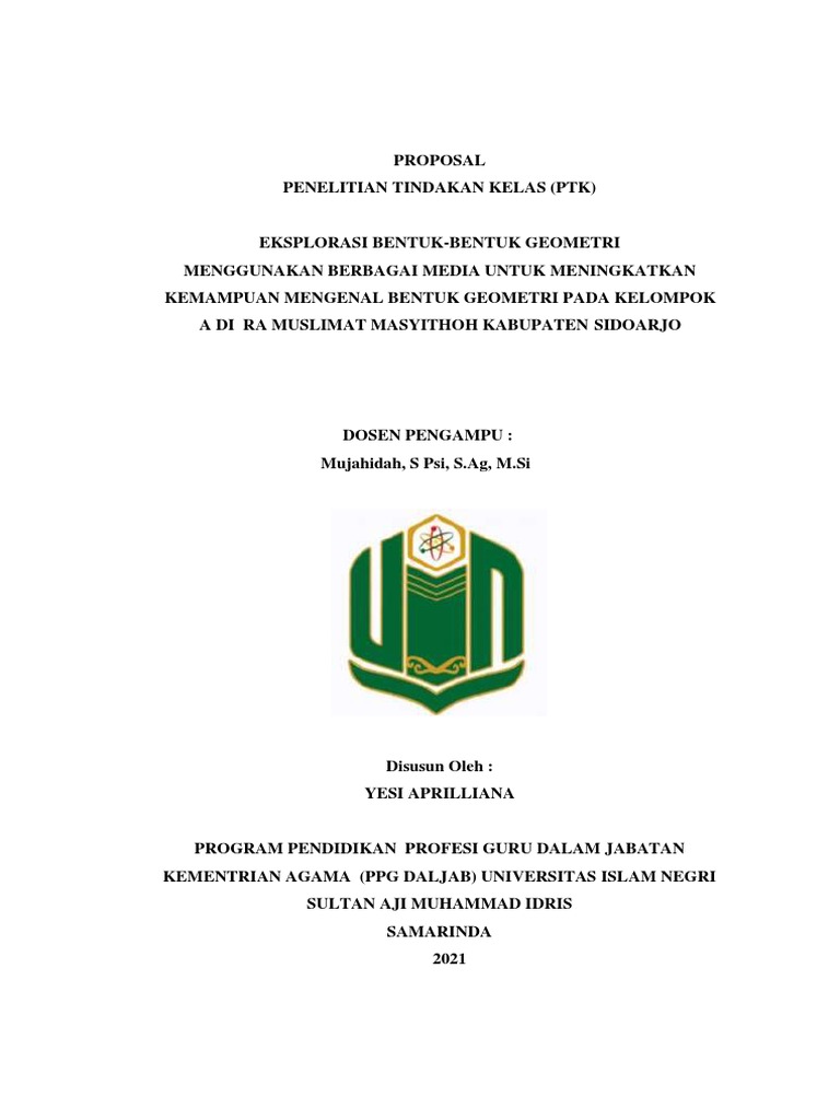 PTK Geometri untuk PAUD Kelompok A | PDF | Karier & Perkembangan ...