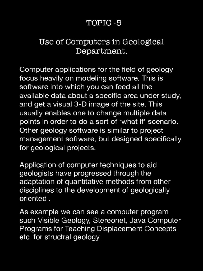 Computer Applications in Geology and Meteorology | PDF | Science ...