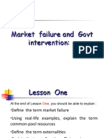 Market Failure and Govt Intervention