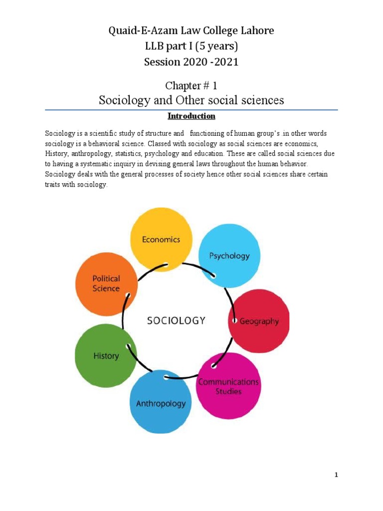 Sociology and other social sciences pdf sociology statistics