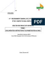 4 Recensement General de La Population Et de L'Habitat Du Mali (Rgph-2009)