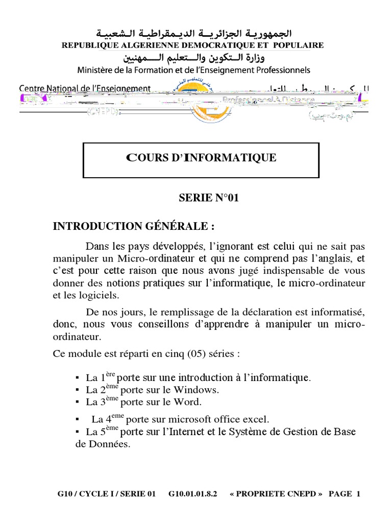 Introduction à l'informatique | PDF | Imprimante (Informatique ...
