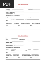 Cash Advance Form